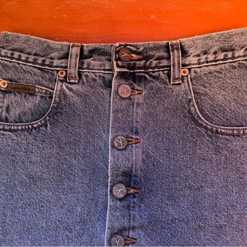 Vintage Calvin Klein Denim Skirt - Picture 4 of 5